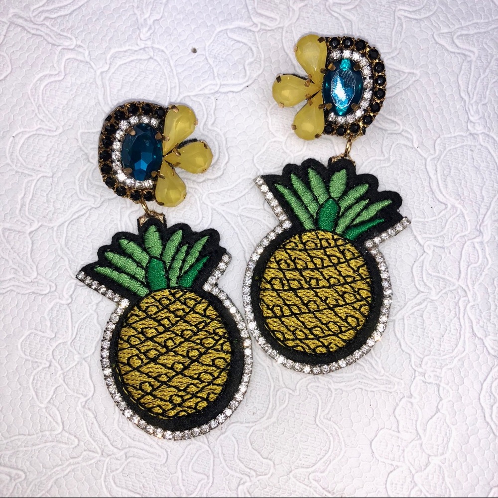 Pineapple Patch Chandelier Statement Earrings